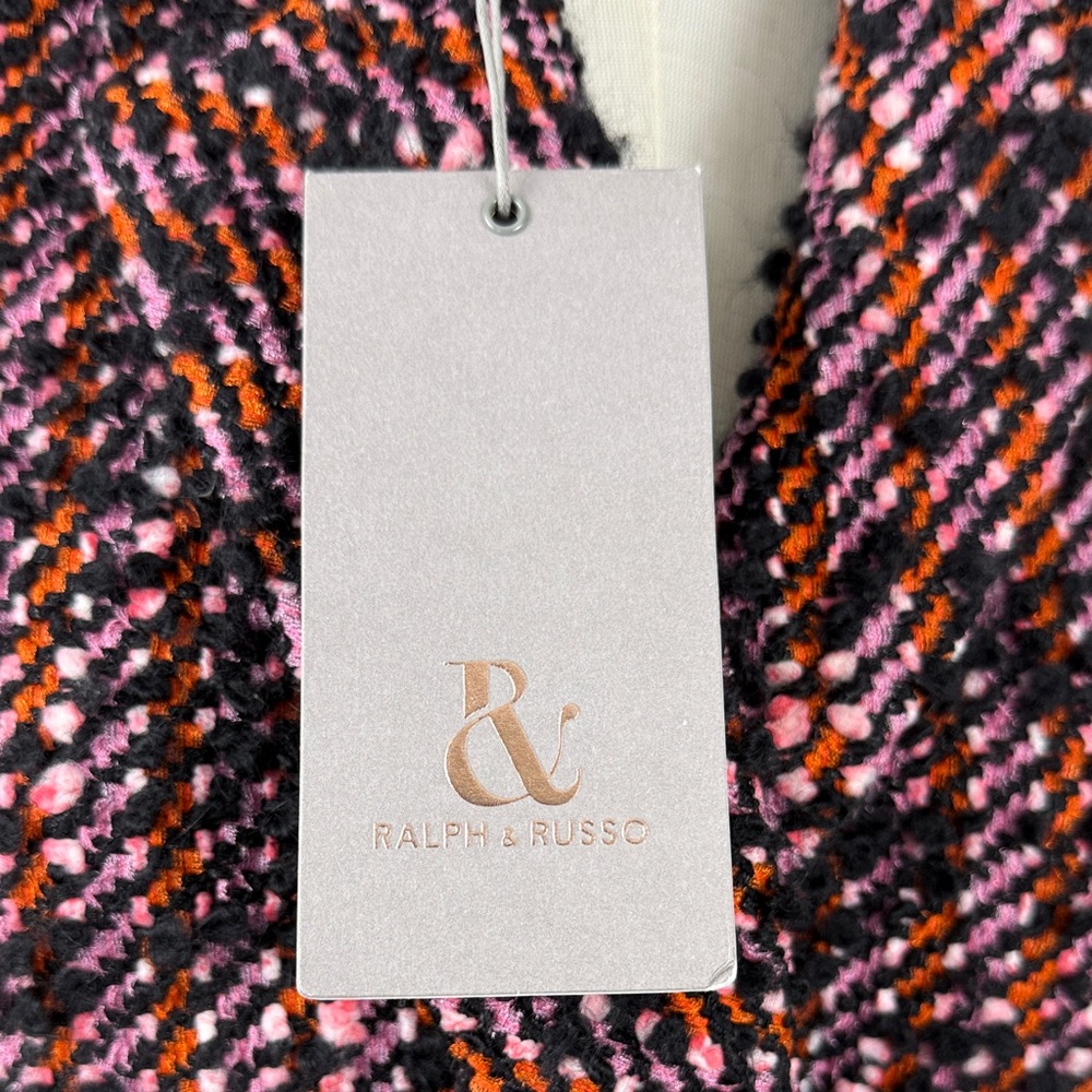 NWT Ralph & Russo Archival Tweed Blazer Pink Black Quiet Luxury FW20 Size‎ 38 4 - Picture 2 of 14